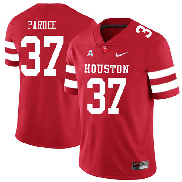 2018 Men #37 Payton Pardee Houston Cougars College Football Jerseys Sale-Red - Click Image to Close